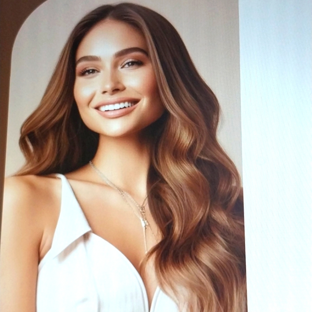 Human Hair Extensions Wire Snaps 9 Pc Walnut Brown Honey Blonde SET NIB Goo Goo